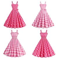 Retro Vintage 1950s Rockabilly Dress Swing Dress Audrey Hepburn Women's Carnival Dailywear Dress Lightinthebox