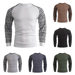 Men's Sweatshirt Long Sleeve Top Athletic Athleisure Winter Thermal Warm Moisture Wicking Soft Fitness Running Walking Sportswear Activewear Dark Grey Army Green Khaki  Micro-elastic Lightinthebox