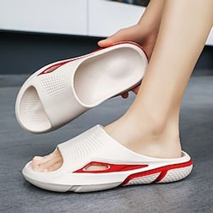 Men's Slippers  Flip-Flops Slides Casual Beach Daily Beach Walking Shoes Rubber PVC Breathable Black White Green Summer miniinthebox