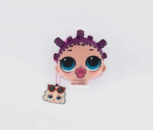 Kids Girls Squishy Fluky Plush Purse  Purple Combo