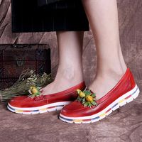 SOCOFY Retro Flat Causual Leather Shoes