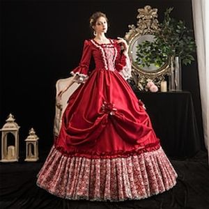 Princess Shakespeare Gothic Victorian Rococo Vintage Medieval Dress Party Women's Cosplay Costume Prom Dress Masquerade 34-Length Sleeve Ball Gown Lightinthebox