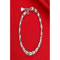 lvting women's charm bracelet bracelet for women teen girls 925 silver interlocking geometric link bracelet lobster clasp lucky four-leaf clover heart-shaped bracelet 7.5 inch (four leaf clover) Lightinthebox - thumbnail