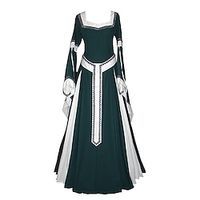 Retro Vintage Medieval Renaissance 17th Century Dress Masquerade Prom Dress Lady Viking Outlander Women's Masquerade Party / Evening LARP Dress Lightinthebox