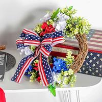 40CM American National Day Wreath - Independence Day Bow Vine Door Hanger, Perfect for Window Display Decor For Memorial Day/The Fourth of July Lightinthebox