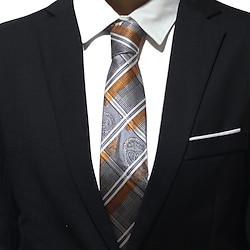 1Pc Gray Man Necktie Width Bridegroom Groomsman Tie 8cm Business Manager Tie Lightinthebox