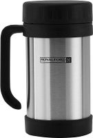 Royalford 500ML Vacuum Mug with Handle, Silver - RF2600-IB Royalford 500ML Vacuum Mug with Handle, Silver - RF2600-IB