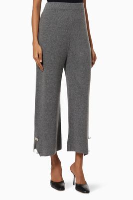 Embellished Culottes in Rib-knit Embellished Culottes in Rib-knit