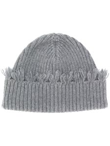 Alanui fringed hem beanie - Grey