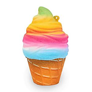 Rainbow Ice Cream Slow Rising Jumbo Cream Scented Charms Kawaii Toys For Kids and Adults Stress Relief and Time Killing (Rainbow Ice Cream) miniinthebox