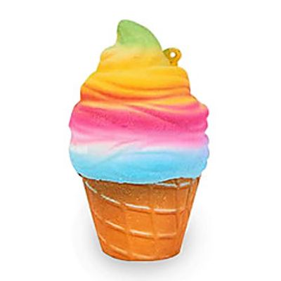 Rainbow Ice Cream Slow Rising Jumbo Cream Scented Charms Kawaii Toys For Kids and Adults Stress Relief and Time Killing (Rainbow Ice Cream) miniinthebox