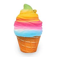 Rainbow Ice Cream Slow Rising Jumbo Cream Scented Charms Kawaii Toys For Kids and Adults Stress Relief and Time Killing (Rainbow Ice Cream) miniinthebox - thumbnail