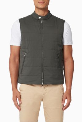 Quilted Gilet in Lightweight Nylon Quilted Gilet in Lightweight Nylon