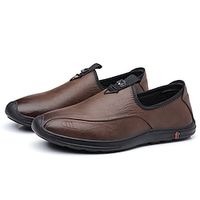 Men's Loafers Slip-Ons Comfort Loafers Walking Casual Athletic PU Slip Resistant Slip-on Black White Brown Fall miniinthebox