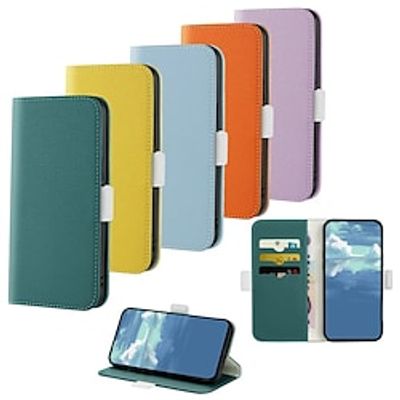 Phone Case For Apple Wallet Card iPhone 14 Pro Max 14 Plus 13 12 11 Pro Max Mini X XR XS Card Holder Slots Magnetic Flip Kickstand Solid Colored TPU PU Leather miniinthebox