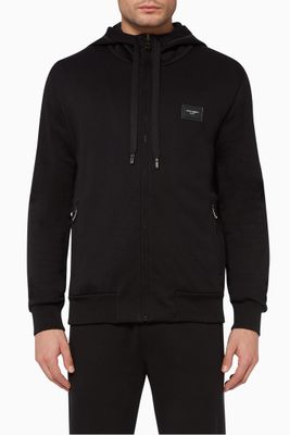 DG Plaque Zipped Hoodie DG Plaque Zipped Hoodie