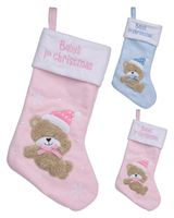 Homesmiths Christmas Stocking Babies 2 Assorted Colors 1 Piece