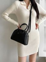 POLO Knitted Solid Color Dress