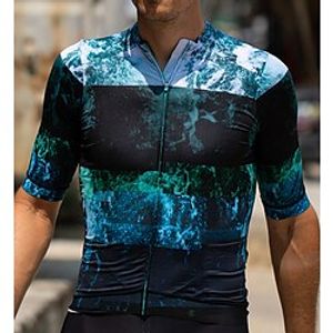 21Grams Men's Short Sleeve Cycling Jersey Graphic Bike Shirt Mountain Bike MTB Road Bike Cycling Green Quick Dry Moisture Wicking Sports Clothing Apparel  Athleisure Lightinthebox