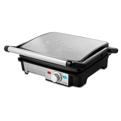 UFESA Contact Grill, 2200W,Non-Stick Plates, 180° Plate Openings, Temperature Regulator, Grease Tray, Cold Touch Handles