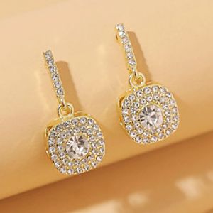 Women's Drop Earrings Earrings Birthday Stylish Cartoon Classic Sweet Imitation Diamond Earrings Jewelry Gold For Gift Formal Date Beach Festival 1 Pair miniinthebox