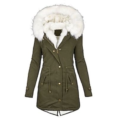 Women's Plus Size Parka Pocket Quilted Plain Outdoor Causal Long Sleeve Hooded Long Fall Winter Light Army Green Pink L XL XXL 3XL 4XL miniinthebox Women's Plus Size Parka Pocket Quilted Plain Outdoor Causal Long Sleeve Hooded Long Fall Winter Light Army Green Pink L XL XXL 3XL 4XL miniinthebox