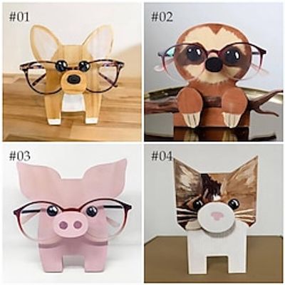 Glasses Stand,Glasses Holder Stand, Wooden Eyeglass Stand,Christmas Creative Eyeglasses Holder Animal, Spectacle Holder Stand Lightinthebox