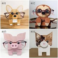 Glasses Stand,Glasses Holder Stand, Wooden Eyeglass Stand,Christmas Creative Eyeglasses Holder Animal, Spectacle Holder Stand Lightinthebox - thumbnail