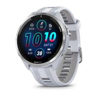 Garmin Forerunner 965 Smartwatch - Titanium Bezel with Whitestone Case and Whitestone/Powder Grey Silicone Band