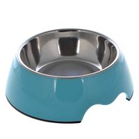 Nutrapet Melamine Round Bowl Sky Blue M:17.5 x 6.5Cms 350/Ml 11.8Oz
