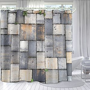 Art Tiles Digital Printing Shower Curtain Shower Curtains  Hooks Modern Polyester New Design 72 Inch miniinthebox