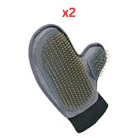 Trixie Coat Care Glove With Soft Pin For Dogs & Cats 18X24cm (Pack of 2)