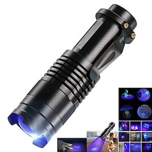 UV LED Flashlight Mini LED Torch 395nm blacklight Wavelength Violet Light Zoomable Pet Urine Scorpion Feminine hygiene Detector Lightinthebox