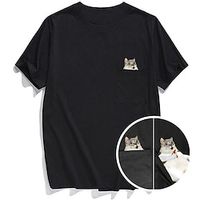 Animal Animal T-shirt Cartoon Manga Print Graphic T-shirt For Men's Women's Unisex Adults' Hot Stamping 100% Polyester Casual Daily miniinthebox