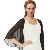 Women's Shrugs Plain Holiday Beach Shrugs Sleeveless V Neck Casual Beach Green White Black One-Size miniinthebox - thumbnail
