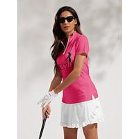 Women's Golf Polo Shirt Pink Short Sleeve Top Ladies Golf Attire Clothes Outfits Wear Apparel Lightinthebox