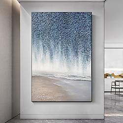 Starry Sky oil Painting On Canvas hand painted Modern Star Painting Custom Abstract Blue Art oil painting stone oil painting for Living room Home Decor Large Textured painting Wall Art Lightinthebox