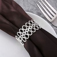 Christmas Kitchen Deco Napkin Ring High-End Hotel Towel Ring Gold Hollow Napkin Ring Napkin Ring Napkin Ring Metal Napkin Buckle Lightinthebox - thumbnail
