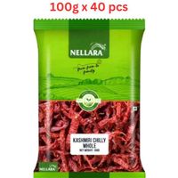 Nellara Kashmiri Chilly Whole 100Gm (Pack of 40)