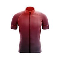 21Grams Men's Short Sleeve Cycling Jersey Summer Spandex Polyester Red Gradient Bike Jersey Top Mountain Bike MTB Road Bike Cycling Quick Dry Breathable Back Pocket Sports Clothing Apparel Lightinthebox - thumbnail