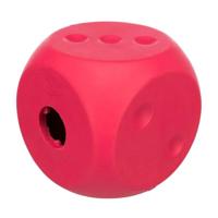 Trixie Natural Rubber Snack Cube For Dogs - Red 10X10X10Cm