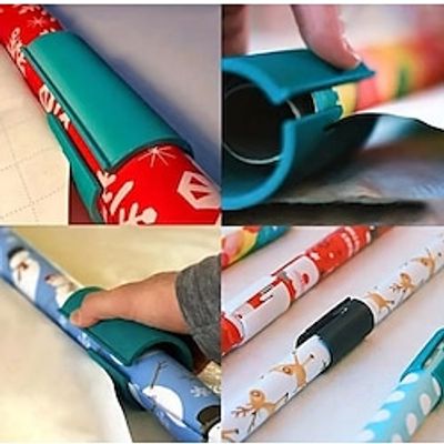 Wrapping Paper Cutter, Birthday  Christmas Gift Wrapping Paper Cutter, Kraft Paper roll Slitter Cutter, Easy to Cut Wrapping Paper Cutter Tool Tube Lightinthebox