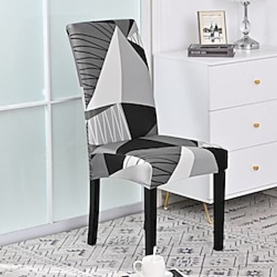 Dining Chair Cover Farmhouse Stretch Chair Seat Slipcover Spandex Washable Cover Kitchen Protector for Dining Room Wedding Ceremony Durable Lightinthebox
