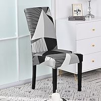 Dining Chair Cover Farmhouse Stretch Chair Seat Slipcover Spandex Washable Cover Kitchen Protector for Dining Room Wedding Ceremony Durable Lightinthebox - thumbnail