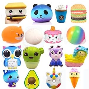 Slow Rising Jumbo Squishies Toys Set - 6 Pack Soft Kawaii Squishy Hamburger Popcorn Cake Ice Cream Donut Stress Relief Squeeze Toy for Boys and Girls Lightinthebox