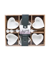 Homesmiths Porcelain Snack Bowl and Spoons Set of 6 Pieces