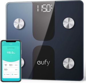 eufy Smart Scale C1 with Bluetooth Body Fat Scale, Wireless Digital Bathroom Scale, 12 Measurements, Weight, Body Fat, BMI, Fitness Body Composition Analysis, - T9146H11-D