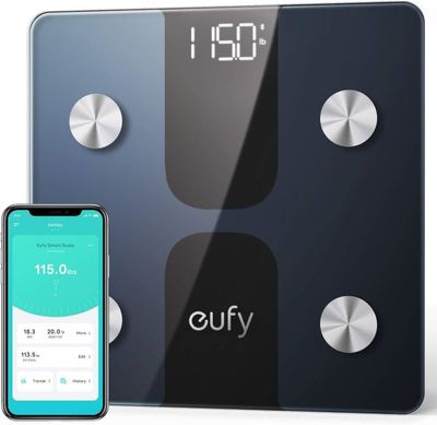eufy Smart Scale C1 with Bluetooth Body Fat Scale, Wireless Digital Bathroom Scale, 12 Measurements, Weight, Body Fat, BMI, Fitness Body Composition Analysis, - T9146H11-D
