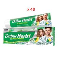 Dabur Herbal Intense Fresh Gel Toothpaste With Blend Of Mint & Lemon - 150g x 48