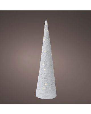 Kaemingk Decoris Micro LED Cone Paper Steady Battery Operated White